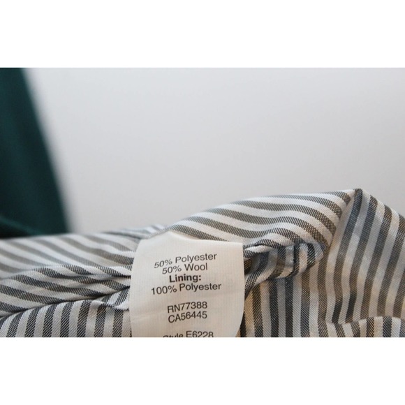 J. Crew Long Wool Blend Topcoat Dark Green E6228 Women's Size 6 H14099 - Picture 8 of 11